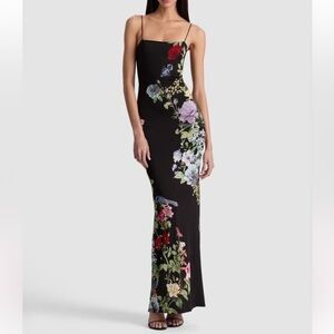 Floral Black Maxi Dress